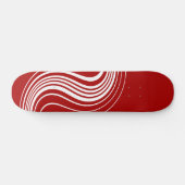 Einfaches Rot-Weiß-wirbeln Skateboard (Horizontal)