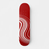 Einfaches Rot-Weiß-wirbeln Skateboard (Vorne)