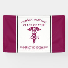 Einfaches rotes Caduceus Krankenzeichen Banner