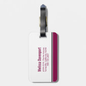 Einfaches rotes Caduceus Krankenzeichen Gepäckanhänger (Rückseite vertikal)