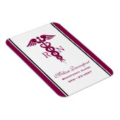 Einfaches rotes Caduceus Krankenzeichen Magnet (Rechte Seite)