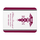 Einfaches rotes Caduceus Krankenzeichen Magnet (Horizontal)