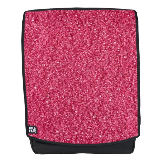 Einfaches Rotes Glitzer Rucksack (Vorderseite)
