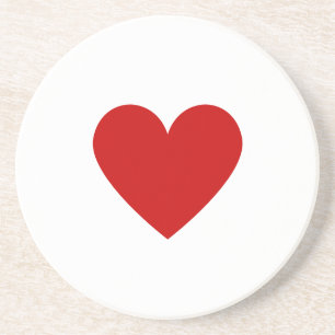Einfaches rotes Herz moderne Liebe Valentinstag Sa Getränkeuntersetzer