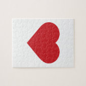 Einfaches rotes Herz-moderner Zeitgenosse Puzzle (Horizontal)
