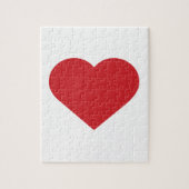 Einfaches rotes Herz-moderner Zeitgenosse Puzzle (Vertikal)
