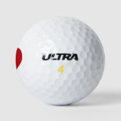 Einfaches Rotes Herz und Monogramm Golfball (Logo)