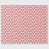 Einfaches rotes Herz Valentinstag Modern Geschenkpapier (Flach)