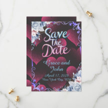 Einfaches rotes Herzthema Save the Date