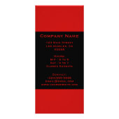 einfaches rotes Schwarzes Werbekarte (Vorne)