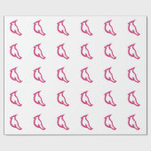 Einfaches rotes Vogel-Packpapier Geschenkpapier (Flach)