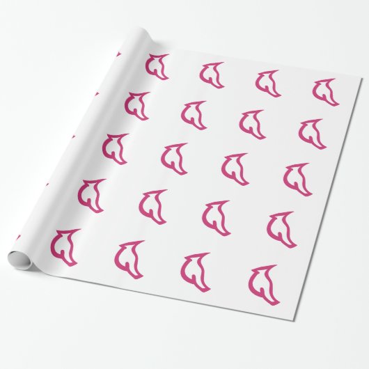 Einfaches rotes Vogel-Packpapier Geschenkpapier (Ungerollt)