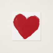 Einfaches, rotes Wasserfarbenherz 11 Mitteilungska (Vorderseite)