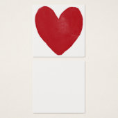 Einfaches, rotes Wasserfarbenherz 13 Mitteilungska (Vorne & Hinten)