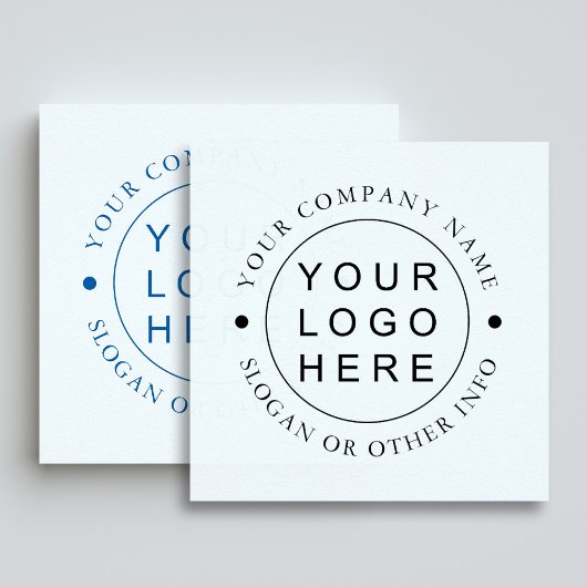 einfaches Round-Business-Logo Permastempel