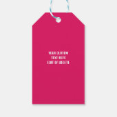 Einfaches Ruby-Herz Happy Valentinstag-Geschenk Geschenkanhänger (Rückseite)