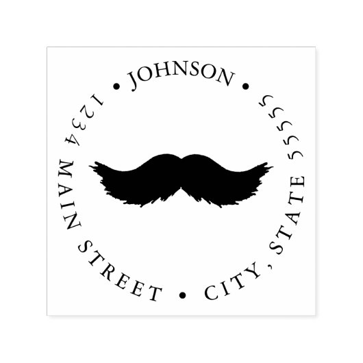 einfaches Rückgabezeichen für Mustache Permastempel (Design)