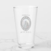 Einfaches runder Schwarz-Weiß-Hochzeitssemble Glas (Rückseite)