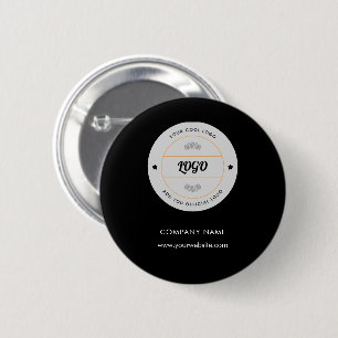 Einfaches rundes Geschäftslogo & Text Unternehmen Button