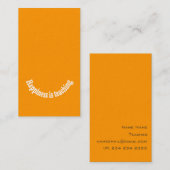Einfaches rundes Glück unterrichtet Typografie Visitenkarte (Vorne/Hinten)