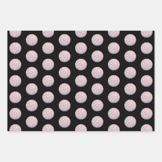 Einfaches Rundschreiben des geometrischen rosa Gli Geschenkpapier Set (Vorderseite 2)