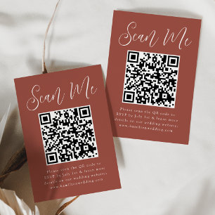 Einfaches Rust-Skript QR-Code Hochzeits-RSVP Begleitkarte