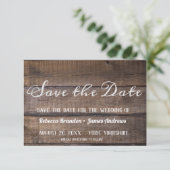 Einfaches rustikales Ankündigung Datum freihalten Begleitkarte (Stehend Vorderseite)