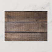 Einfaches rustikales Ankündigung Datum freihalten Begleitkarte (Rückseite)