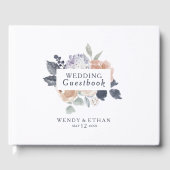 Einfaches rustikales Blumenbuch Gästebuch (Vorderseite)