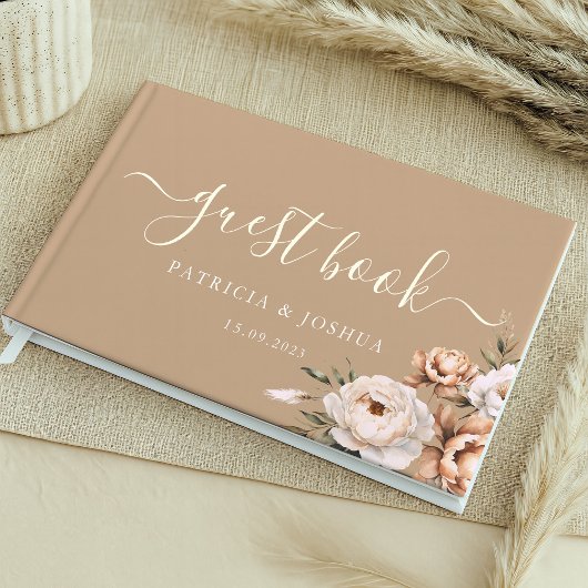 Einfaches Rustikales Boho Hochzeitsgästebuch Gästebuch