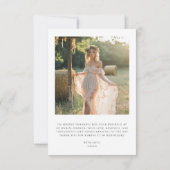 Einfaches rustikales Boho Kapsel-Foto-Brautparty Dankeskarte (Rückseite)