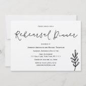 Einfaches rustikales Botanisches Leaf Probe Dinner Einladung (Vorderseite)