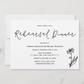 Einfaches rustikales Botanisches Probe-Dinner Einladung (Vorderseite)