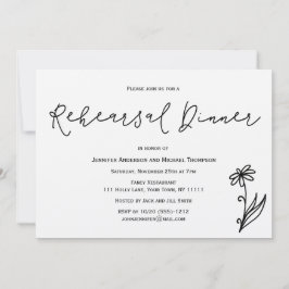 Einfaches rustikales Botanisches Probe-Dinner Einladung