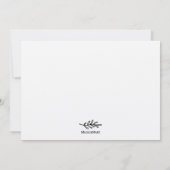 Einfaches rustikales Botanisches Probe-Dinner Einladung (Rückseite)