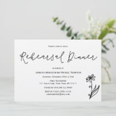 Einfaches rustikales Botanisches Probe-Dinner Einladung (Stehend Vorderseite)