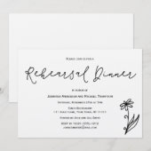 Einfaches rustikales Botanisches Probe-Dinner Einladung (Vorne/Hinten)