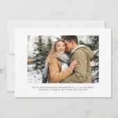 Einfaches rustikales Foto Save The Date (Rückseite)