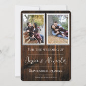 Einfaches rustikales Foto Save the Date (Rückseite)