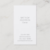 Einfaches rustikales Haus-moderne berufliche Visitenkarte (Rückseite)