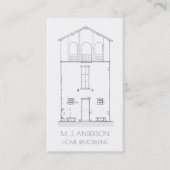 Einfaches rustikales Haus-moderne berufliche Visitenkarte (Vorderseite)