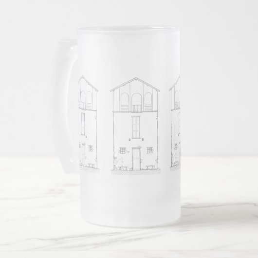 Einfaches rustikales Haus-moderner eleganter Mattglas Bierglas (Vorderseite Links)