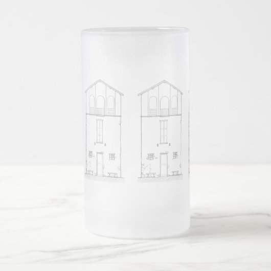 Einfaches rustikales Haus-moderner eleganter Mattglas Bierglas (Mittel)