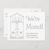 Einfaches rustikales Haus Neue Adresse Haus Ankündigungspostkarte (Vorne/Hinten)