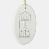 Einfaches rustikales Haus-neuer Keramikornament (Rechts)