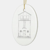 Einfaches rustikales Haus-neuer Keramikornament (Links)