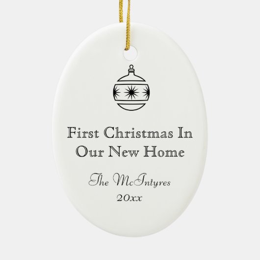 Einfaches rustikales Haus-neuer Keramikornament (Hinten)