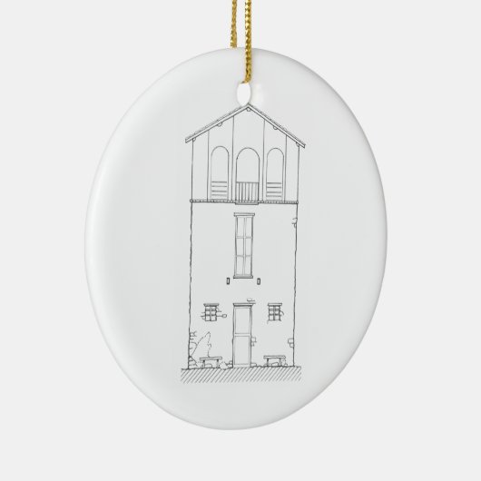 Einfaches rustikales Haus-neuer Keramikornament (Rechts)