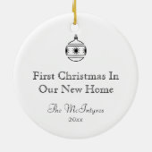 Einfaches rustikales Haus-neuer Keramikornament (Hinten)