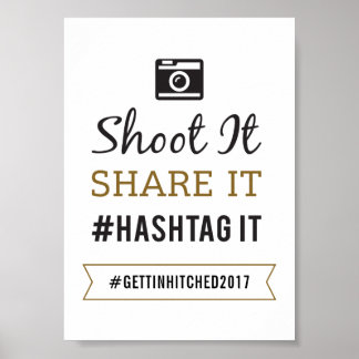 Einfaches rustikales Hochzeitsszeichen für 12x18 H Poster